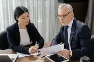 military discharge upgrade attorney with client